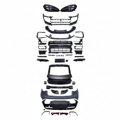 A To Z Compatible With Porsche Macan (2014-2017) 95b 95b.195 Β.2 Upgrade Facelift Convert To 2024 95b.3 Body Kit Bodykit Through Taillight Laser Headlight Plug And Play Hood Bumper Red CC-7955 (Shipping Cost Not Included In Price)
