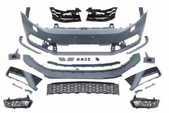 A To Z Compatible With Vw Volkswagen Polo 2010-2024 Upgrade Facelift Convert To Gti Line Style Front Bumper Bodykit Fog Lamp Light Grill Mesh Front CC-7222 (Shipping Cost Not Included In Price)