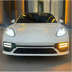 A To Z Compatible With Porsche Panamera 970 2009-2016 970.1970.2 Upgrade Facelift Convert To 2017 Turbo 7 Style Modified Bumper Headlights Bodykit Front CC-9832 (Shipping Cost Not Included In Price)