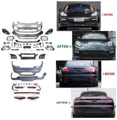 A To Z Compatible With Porsche Panamera 970 (2009-2016) 970.1970.2 Upgrade Facelift Convert To 2017 Turbo 7 Style Modified Bumper Headlights Taillight Bodykit Set CC-9834 (Shipping Cost Not Included In Price)