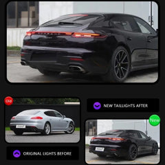 A To Z Compatible With Porsche Panamera 970 2009-2016 970.1970.2 Upgrade Facelift Convert To 2017 Turbo S Style Modified Bumper Taillight Bodykit Rear CC-9833 (Shipping Cost Not Included In Price)
