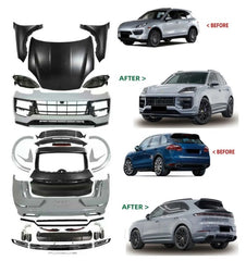 A To Z Compatible With Porsche Cayenne 958 (2011-2014) Το 2024 9y0.2 Upgrade Facelift Conversion Bodykit Bumper Hood Trunk Headlight Taillight CC-6319 (Shipping Cost Not Included In Price)