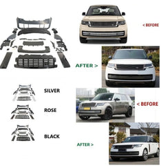 A To Z Compatible With Land Range Rover Rr Vogue L460 2023-2025 Upgrade Facelift Conver To 2023 Sva Bodykit Front Bumper Mesh Side Vent Splitter Skirts Grill Black CC-9829 (Shipping Cost Not Included In Price)