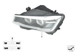 Complete Headlight Assy Left 63117401131 & Right 63117401132 (Without Blaster) Compatible With BMW X3 F25 (2014-2018) Tag No.72