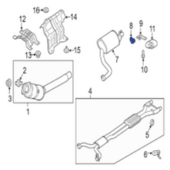 Rear Exhaust Hanger Bracket Holder Mount C2C32948 Compatible With JAGUAR XF