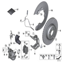 Rear Brake Disc Left 34206896227 & Right 34206896228 Set Compatible With BMW 3 Series G20 G28 G80