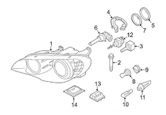 Headlight Ballast Control Unit 63117248050 A0008212561 For BMW X5 E70 Tag-BL-25