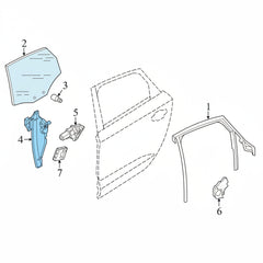 Rear Left Power Window Regulator 4G0839461 Compatible with AUDI A6 C7 (4G2, 4GC) | A6 / S6