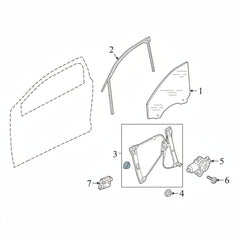 Front Left Glass Machine 8W0837461 Compatible With AUDI A4 (N.M)