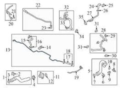 Front Coolant Radiator Overflows Hose 4H0121081AT Compatible With A8 D4 (4H2, 4H8, 4HC, 4HL) | A8 / S8 | A8L