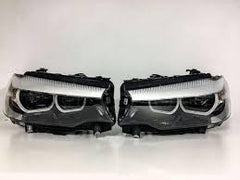 Headlight Headlamp Left 63117214951 & Right 63117214952 (Without Blaster) Compatible With BMW 5 Series G30 LCI (2017-2020) LED
