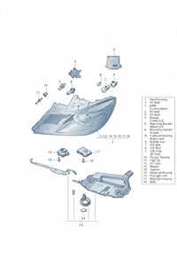 LED Headlight Daytime Running Light Module 3TD941329 Compatible With SKODA PASSAT/OCTVIA/SUPERB/YETI Tag No.263