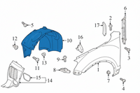 Front Left Fender Liner 7P6805977A Compatible With Volkswagen TOUAREG (2009-14)