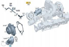 Engine Thermostat Coolant Connector 6422001156 For MERCEDES-BENZ E-CLASS W211 W212 & GL-CLASS X164, S-CLASS W221 Tag-E-10