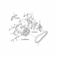 Belt Tensioner With Pulley 58260511 058260849 053903137B Compatible With SKODA OCTAVIA I (1U2)