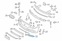 Front Bumper Grille Left 51117184149 & Right 51117184150 Compatible With BMW 7 Series (F01, F02, F03, F04) 2009-2012 Tag-BG-51