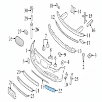 Front Bumper Grille Left 51117184149 & Right 51117184150 Compatible With BMW 7 Series (F01, F02, F03, F04) 2009-2012 Tag-BG-51