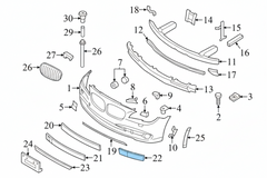 Front Bumper Grille Left 51117184149 & Right 51117184150 Compatible With BMW 7 Series (F01, F02, F03, F04) 2009-2012 Tag-BG-51