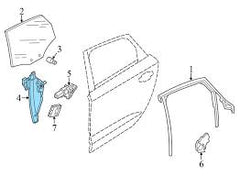 Rear Right Power Window Regulator 4G0839462 Compatible with AUDI A6 C7 (4G2, 4GC) | A6 / S6