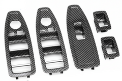 Carbon Fiber Front Armrest With Window Switch Cover Panel Set 51427289346 51427283835 51429208106 Compatible With BMW 3 Series F30