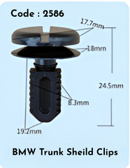 Trunk Sheild Clips (Set of 10) Code:2586 Compatible With BMW