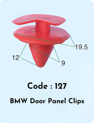 Door Panel Clips (Set of 10) Code:127 Compatible With BMW