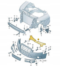 Radiator Support Grille (Front Bumper Bracket) 4F0807081 Compatible With AUDI A6 4F No:- 65