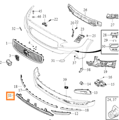 Front Bumper Grill 32345376 Compatible With VOLVO S90 (2021-2024) Tag No.215