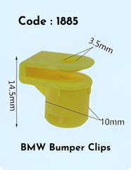Bumper Clips (Set of 10) Code:1885 Compatible With BMW