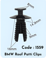 Roof Patti Clip {Set Of 10} Code:1559 Compatible With BMW