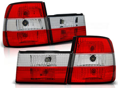 Tail Light Assembly Set (Crystal White) Left 63211384009 & Right 63211384010 & Dickey Light Left 63211384011 & Right 63211384012 Compatible With BMW 5 Series E34 (1995-98)