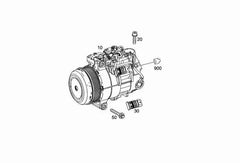 AC Compressor A0032305811 Compatible With MERCEDES-BENZ B-CLASS Sports Tourer (W246, W242) & C-CLASS (W204) & CLS (C218) & E-CLASS (W212) & M-CLASS (W166) & S-CLASS (W222, V222, X222)