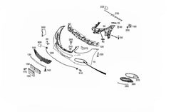 Front Bumper Chrome Right 2228854600 & Left 2228854500 Compatible with MERCEDES-BENZ E-Class W222 (2018-20) Tag No.220
