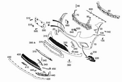 Front Bumper Bracket Left 2538857700 & Right 2538857800 Compatible With Mercedes-Benz GLC-CLASS W253 (2020-2022) Tag No.993