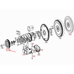 Crankshaft Pulley 2740300903 2740301203 A2740300903 A2740301203 Compatible With MERCEDES-BENZ C-CLASS (W204) & C-CLASS (W205) & E-CLASS (W212) & E-CLASS (W213) & GLC X253 Tag-CP-18