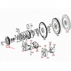 Crankshaft Pulley 2740300903 2740301203 A2740300903 A2740301203 Compatible With MERCEDES-BENZ C-CLASS (W204) & C-CLASS (W205) & E-CLASS (W212) & E-CLASS (W213) & GLC X253 Tag-CP-18