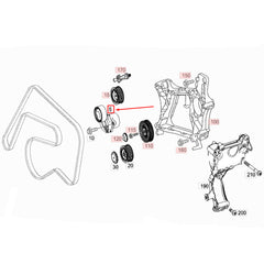 Multi Rib Belt Kit 6PK1642K3 Compatible With MERCEDES-BENZ C-CLASS (W205) GLC (X253) (CONTINENTAL)