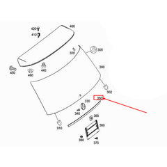 Rear Trunk Chrome 1667400193 Compatible With MERCEDES-BENZ GL-CLASS (X166) (2012-2019) Tag No.236
