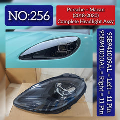 Complete Headlight Assembly Left 95B941009AL & Right 95B941010AL Compatible With Porsche Macan (2018-2020) Tag No.256