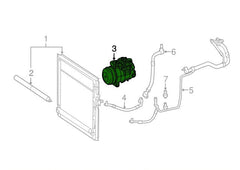 AC Compressor 0008303601 A0008303601 Compatible with MERCEDES-BENZ GLE (W166) GLS (X166) (642)
