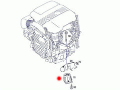 Engine Bracket Rubber Pad Compatible With MERCEDES-BENZ GLC X253 Engine Bracket Rubber Pad Left 2052405900 & Right 2052406000