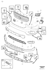 Front Bumper Bracket Left 31449338 & Right 31449339 Compatible With VOLVO XC40 (2018-2022) Tag No.2552