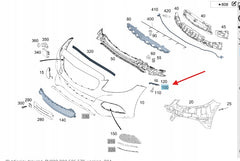 Front Bumper Bracket Left A2058850821 & Right A2058850921 Compatible With MERCEDES-BENZ C-CLASS (W205) 2015-2023 Tag No.781