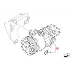 AC Compressor 6452918279 & 64509145351 & 64509156821 & 64526915380 & 645291453 Compatible With BMW & 3 (E90) & X1 (E84) Tag.115
