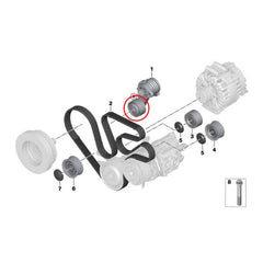 Multi Rib Belt 6PK1538 11281437475 Compatible With BMW 3 (E46), 5 (E60) (CONTINENTAL)