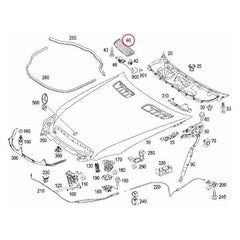 Hood Air Vent Grille Cover Set Left 2218800305 & Right 2218800205 Compatible with MERCEDES BENZ S-CLASS W221