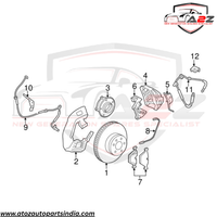 Front Left/Right ABS Wheel Speed Sensor 34526775863 34526782099 34526853859 Compatible With BMW 5 Series F10 & 6 Series F12 & 7 Series F01, F02, F03, F04