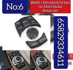 CIC Multi Media Button Set 65829334611 Compatible With BMW E90 E84 E70 E60