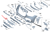 Front Bumper Upper Grill 1678852610 Compatible With Mercedes-Benz GLE W167 (2020-2025) Tag No.118