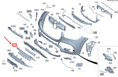 Front Bumper Upper Grill 1678852610 Compatible With Mercedes-Benz GLE W167 (2020-2025) Tag No.118